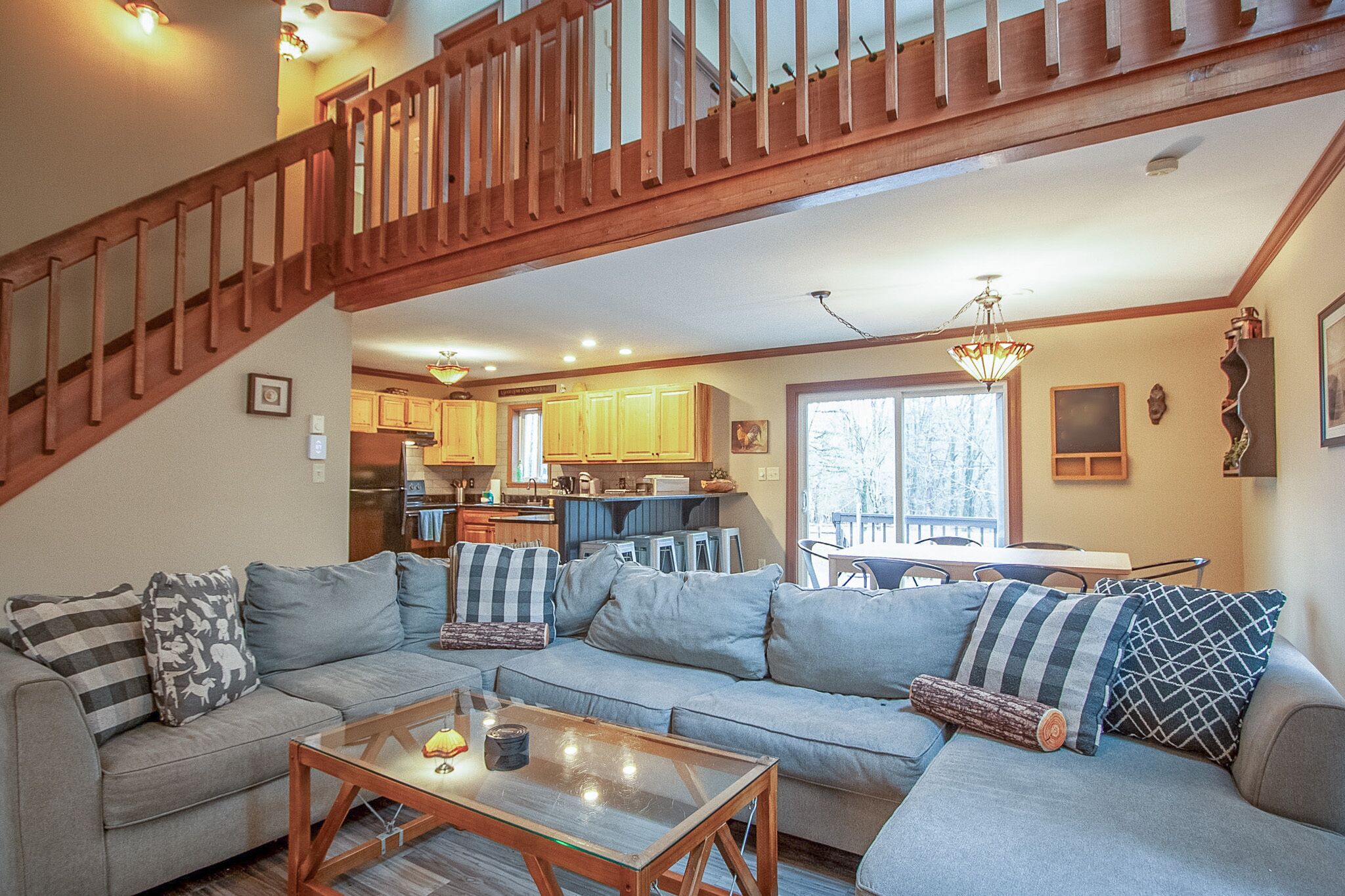 Smart TV, fireplace, video games, foosball