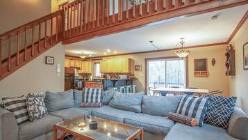 Smart TV, fireplace, video games, foosball