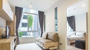 Standaard appartement, 1 slaapkamer | Woonruimte | Flatscreentelevisie