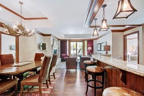 Condo, 2 Bedrooms | Private kitchen | Full-size fridge, microwave, oven, stovetop - Exclusive 2BR Ritz-Carlton w Mountain Rustic Décor by RedAwning - Save 20% on 7+ Nights! (Vail)