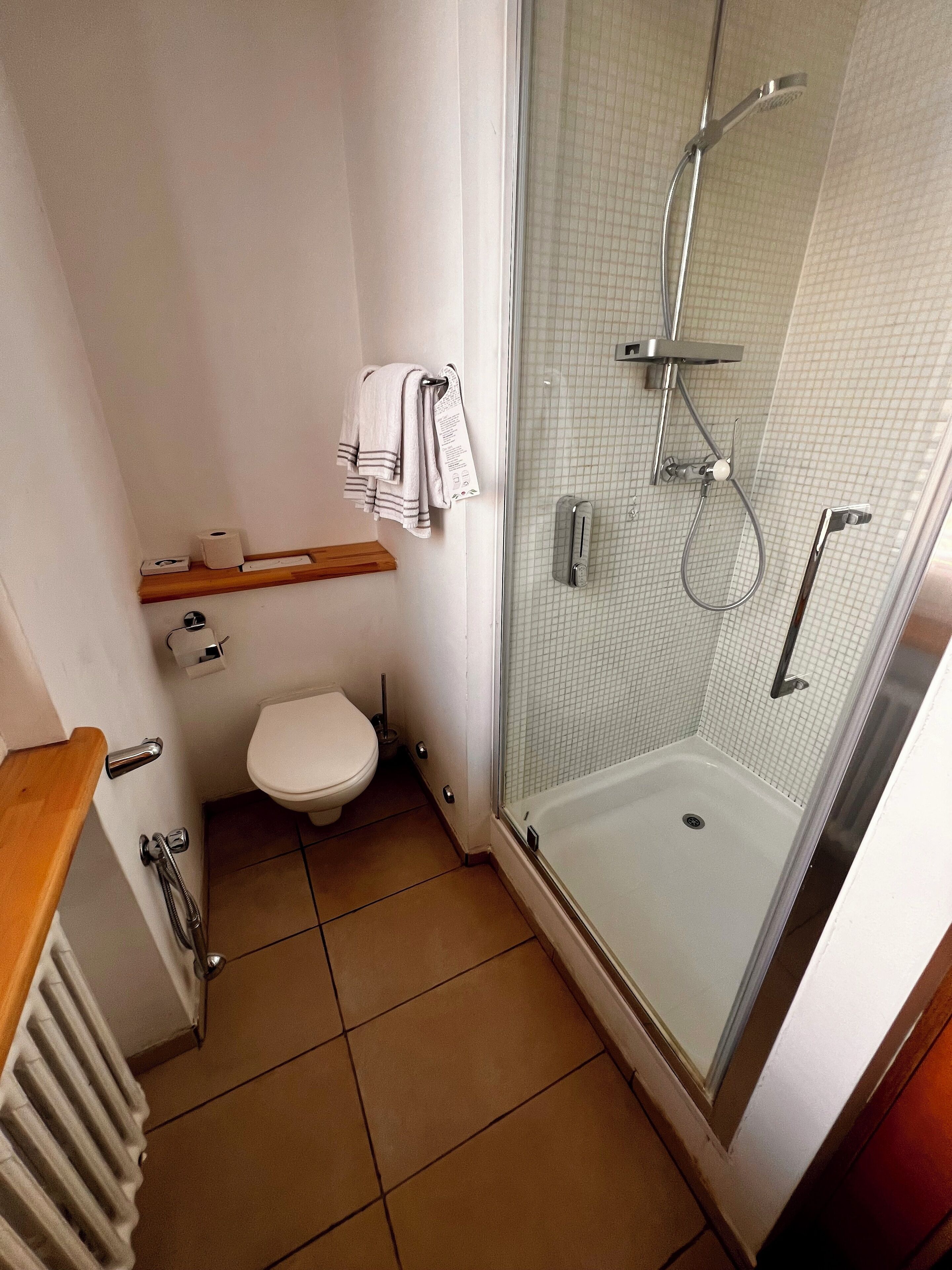 comfort quadruple room | bathroom | shower, free toiletries, hair dryer, towels