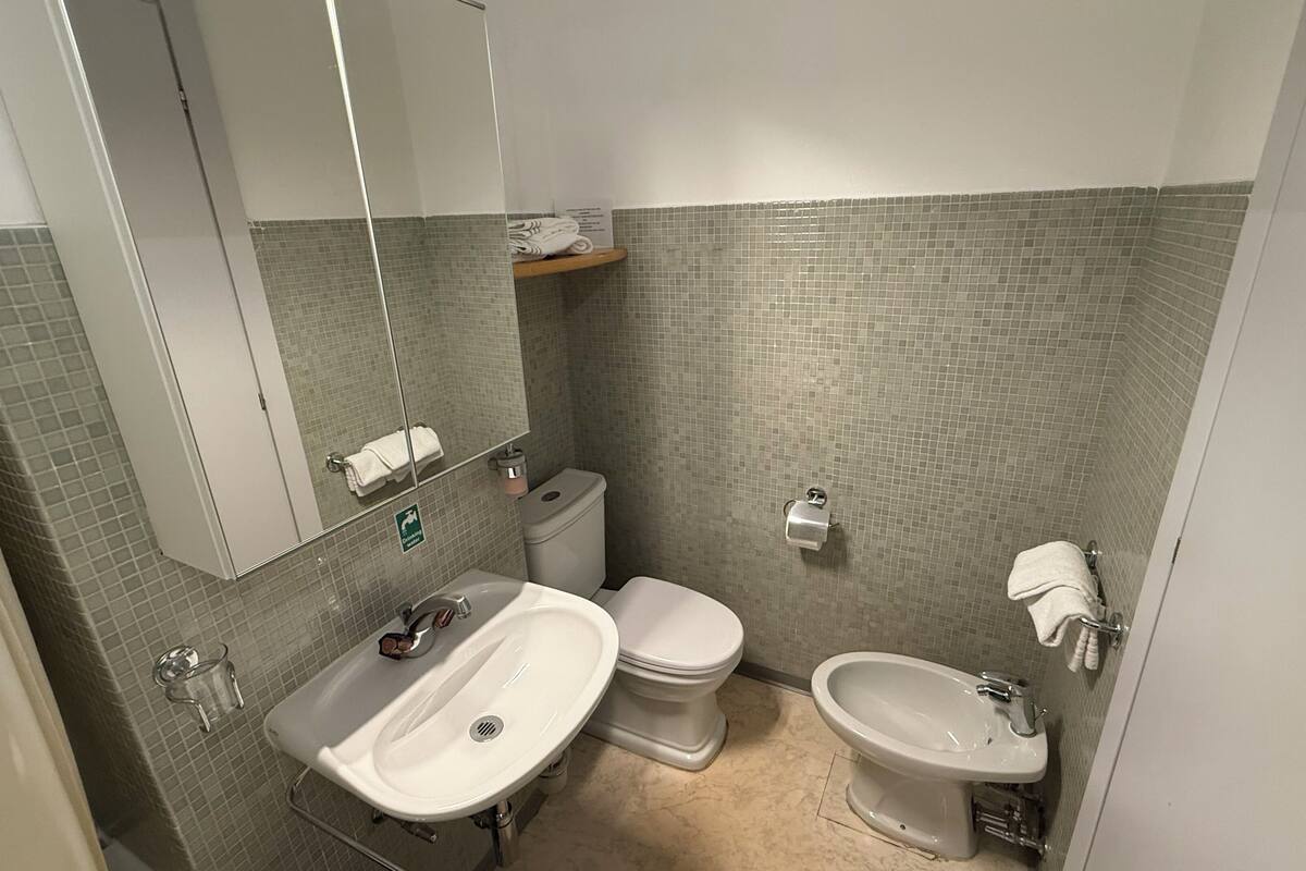 triple room | bathroom | shower, free toiletries, hair dryer, towels