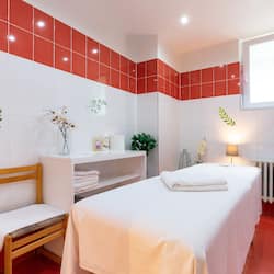 Sauna, hot tub, steam room, aromatherapy, sports massages, facials