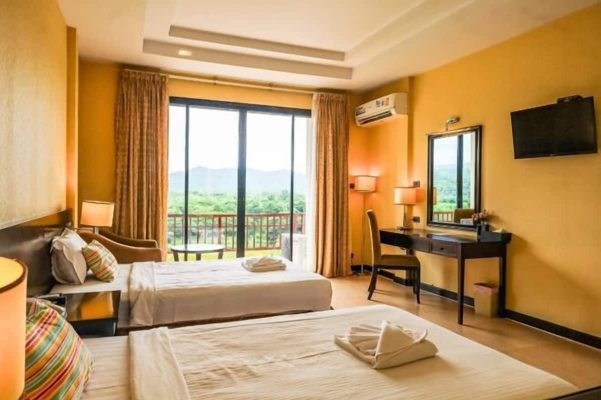 In-room safe, desk, laptop workspace, blackout curtains