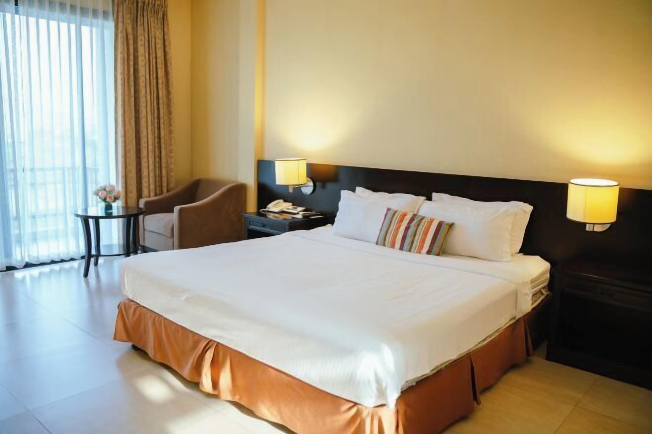 In-room safe, desk, laptop workspace, blackout drapes