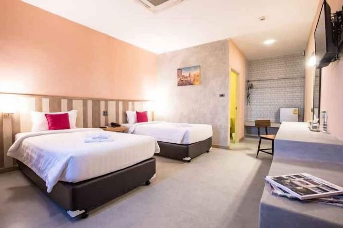 In-room safe, desk, laptop workspace, blackout curtains