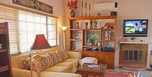 Chimenea y reproductor de DVD 