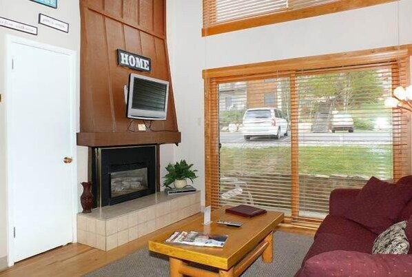 Fireplace, DVD player