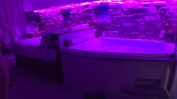 Shower, free toiletries, hair dryer, bidet