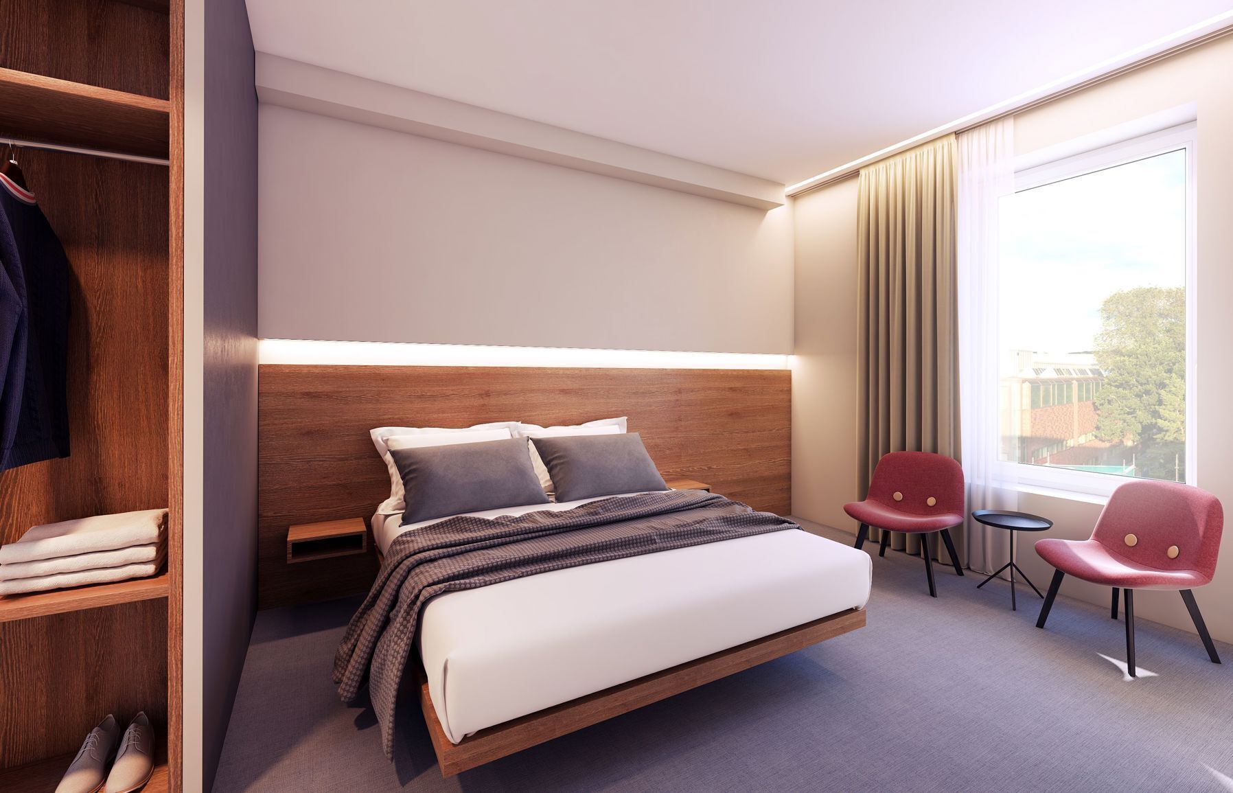 Hochwertige Bettwaren, Pillowtop-Betten, schallisolierte Zimmer