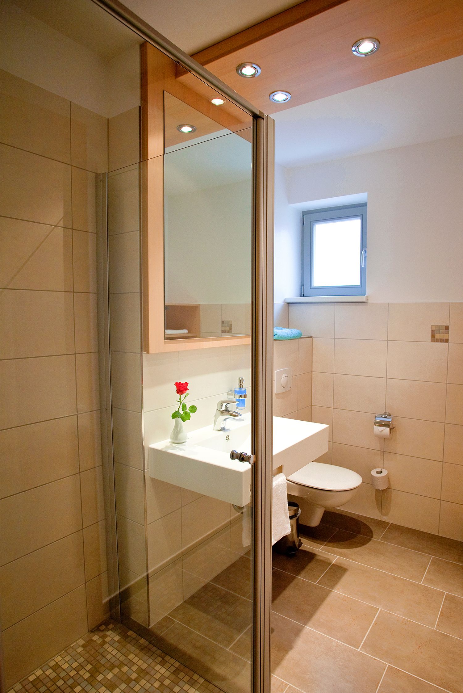 free toiletries, hair dryer, towels