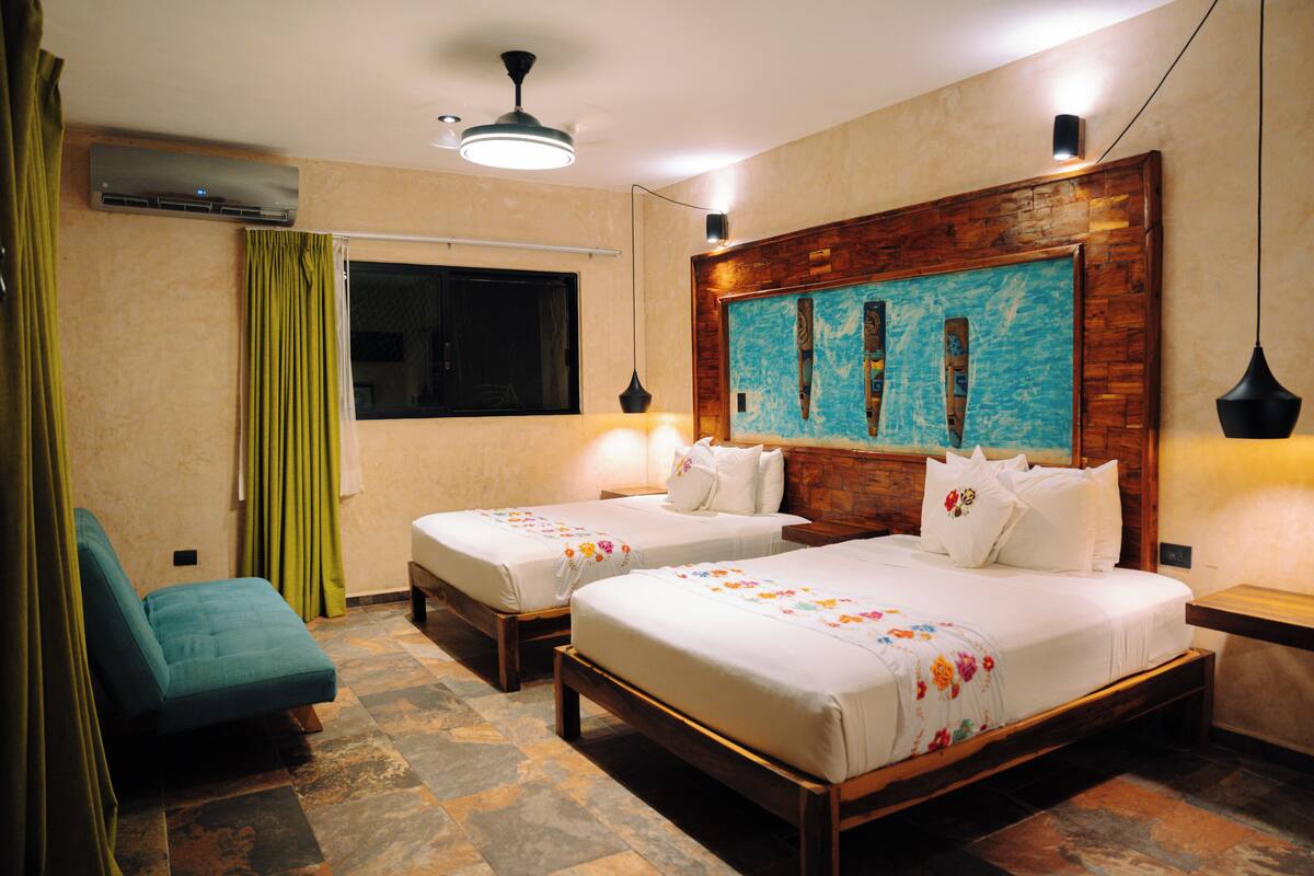 villa, 2 queen beds | 1 bedroom, in-room safe, desk, free wifi