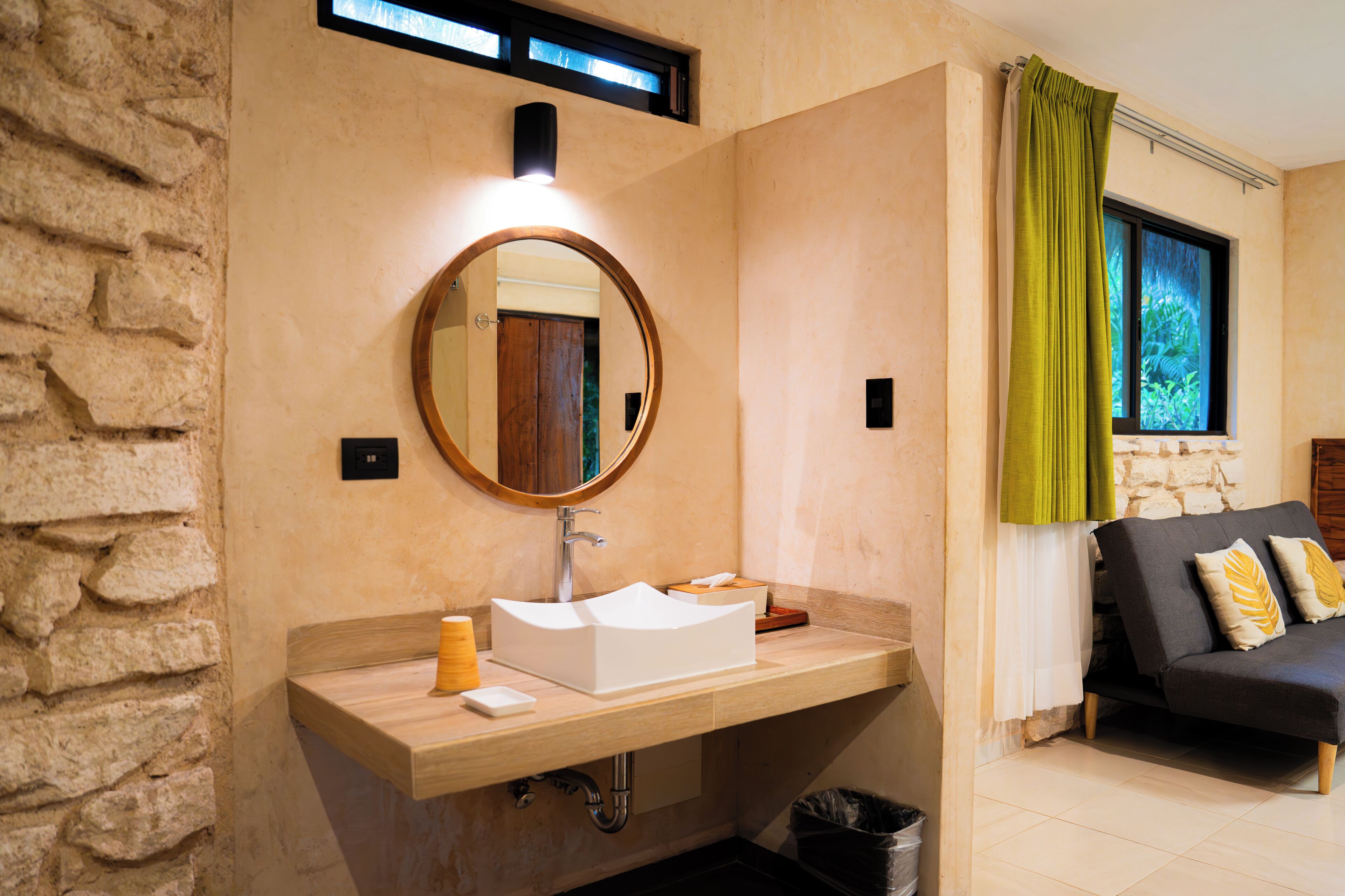 bungalow, 1 king bed | bathroom | shower, free toiletries, hair dryer, towels