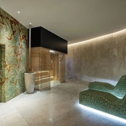 Sauna, hot tub, steam room, body treatments, deep-tissue massages