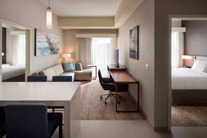 Suite, 2 Bedrooms | Living area | 50-inch LCD TV with cable channels, TV - Residence Inn by Marriott Redwood City San Carlos (San Carlos)