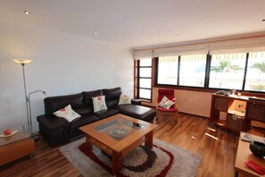 Téléviseur connecté, lecteur de DVD, table de ping-pong, livres