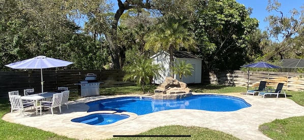 Outdoor pool, a heated pool