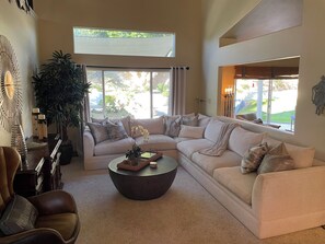 Smart TV, fireplace - Beautiful private backyard with saltwater pool! (La Quinta)