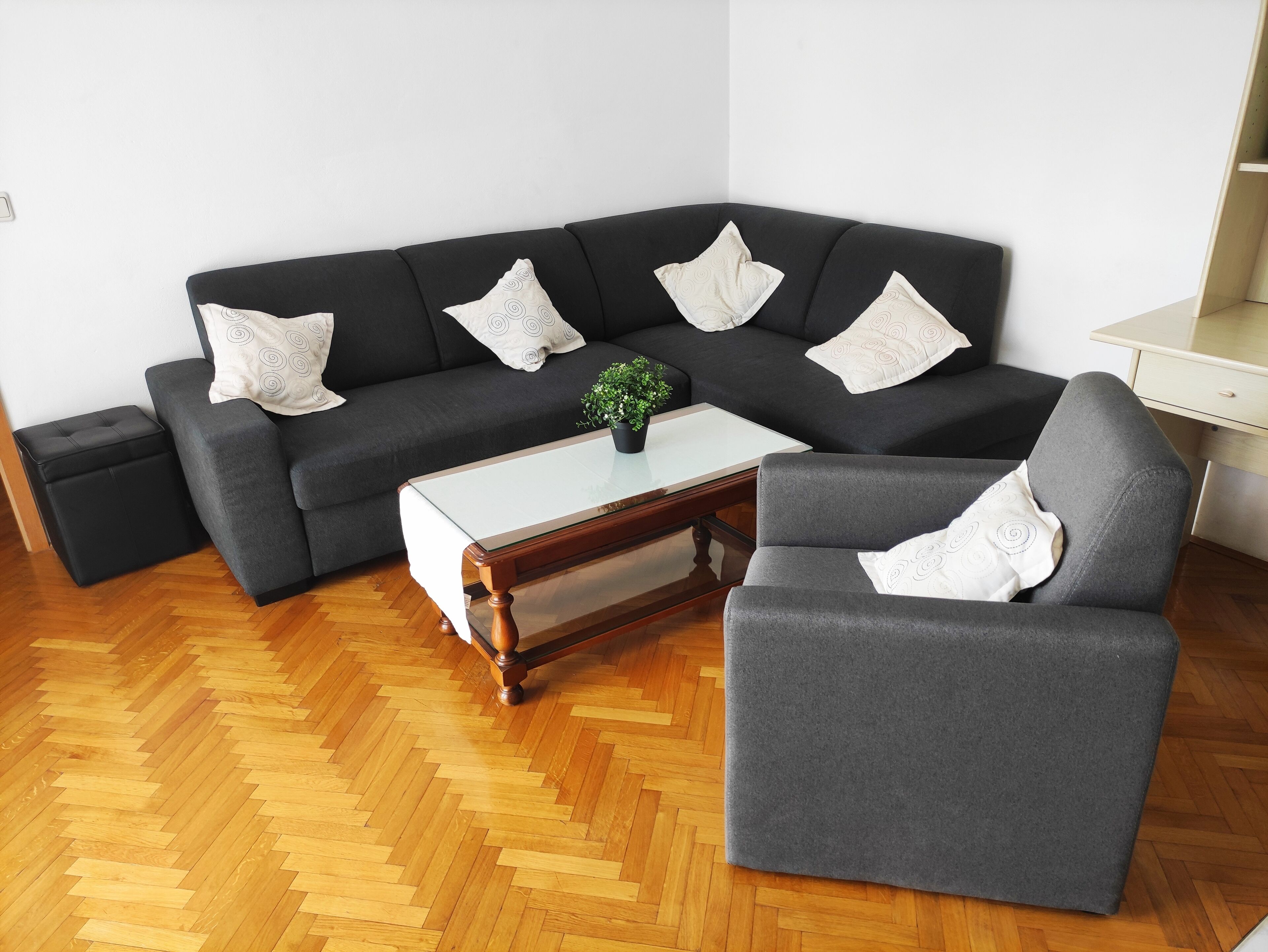 Appartement Exclusif, 2 chambres, balcon, vue mer | Coin séjour