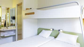 Twin Room, 2 Twin Beds | Desk, laptop workspace, iron/ironing board, free cribs/infant beds