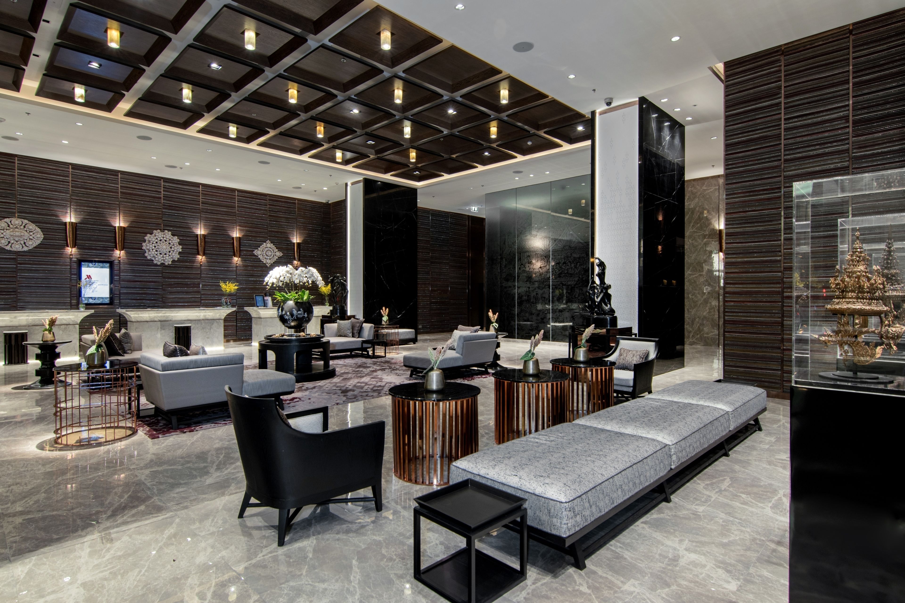 Área de estar no saguão