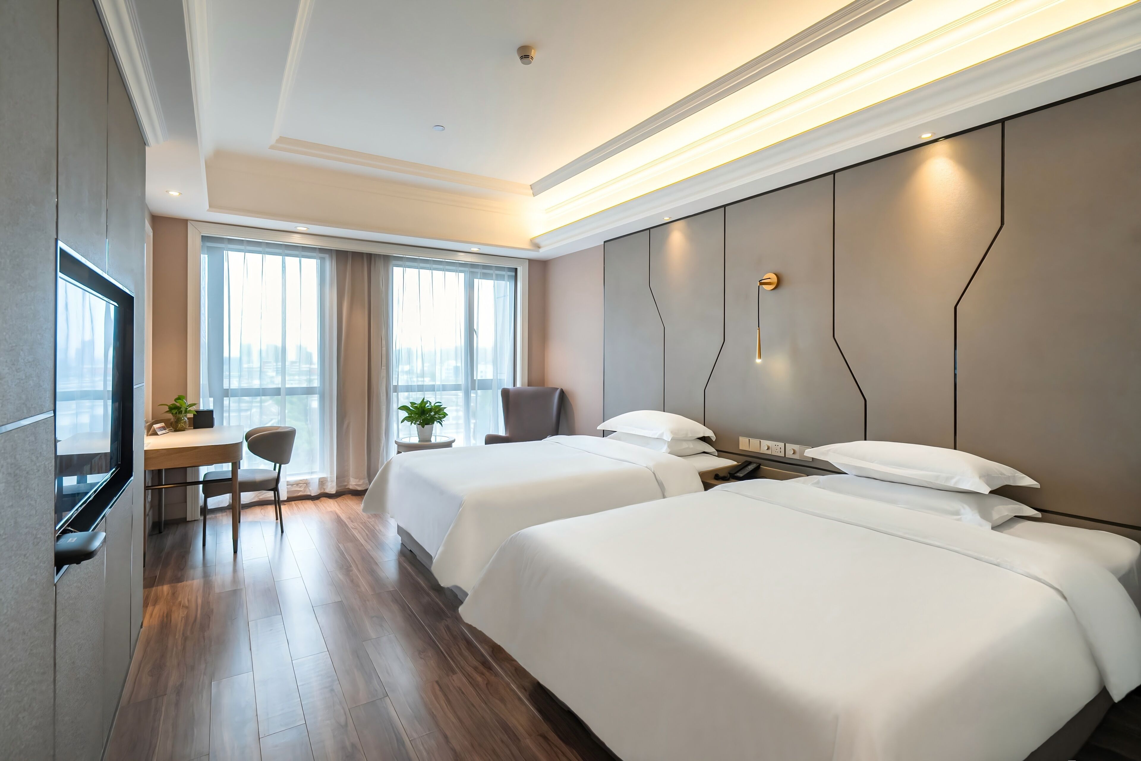 디럭스룸, 싱글침대 2개 | 미니바, 객실 내 금고, 책상, 노트북 작업 공간