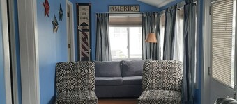 Q St. Less traffic!!!  Gas grill.
Rare find.  Five bedroom with fenced in yard!