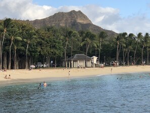 Sun-loungers, beach towels