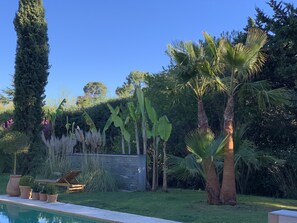 Una piscina al aire libre, una piscina climatizada