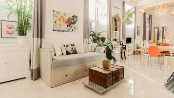 TV, DVD player, stereo