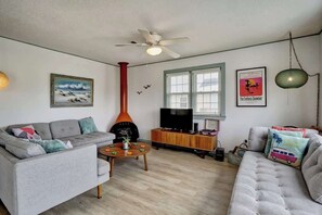 TV, DVD player, stereo