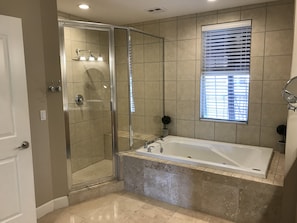 Hair dryer, towels