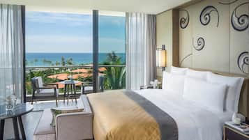 Classic Room, 1 King Bed, Balcony, Ocean View | Frette Italian sheets, premium bedding, down comforters