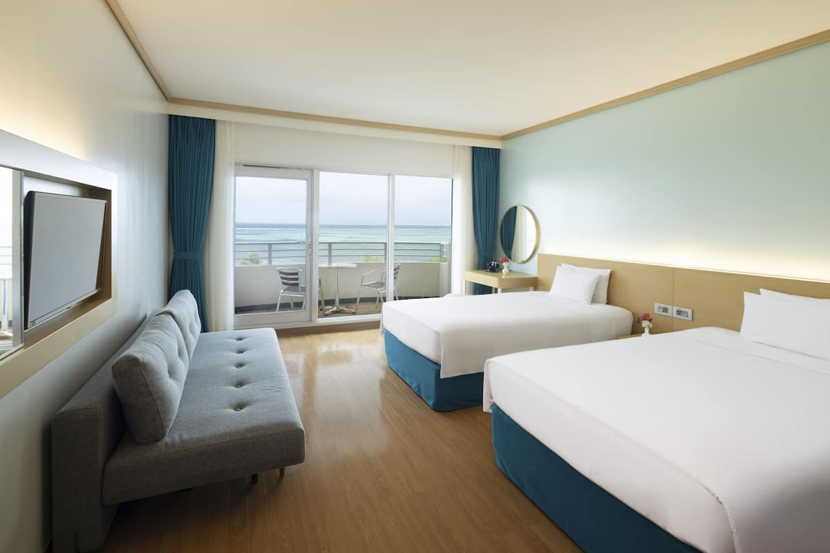 superior room, ocean view | premium bedding, in-room safe, desk, blackout curtains