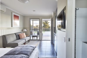 Studio, 1 grand lit | Aire de séjour | Téléviseur à écran plat