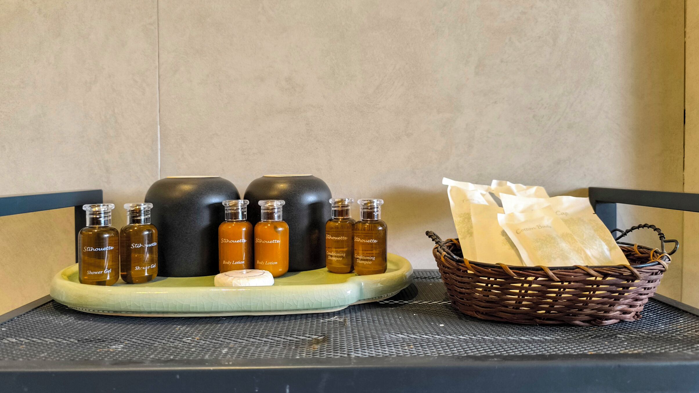 free toiletries, hair dryer, bidet, towels