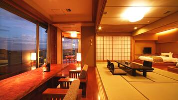 Japanese Western Style Suite with Open-air Bath (6F) | In-room safe, desk, laptop workspace, iron/ironing board