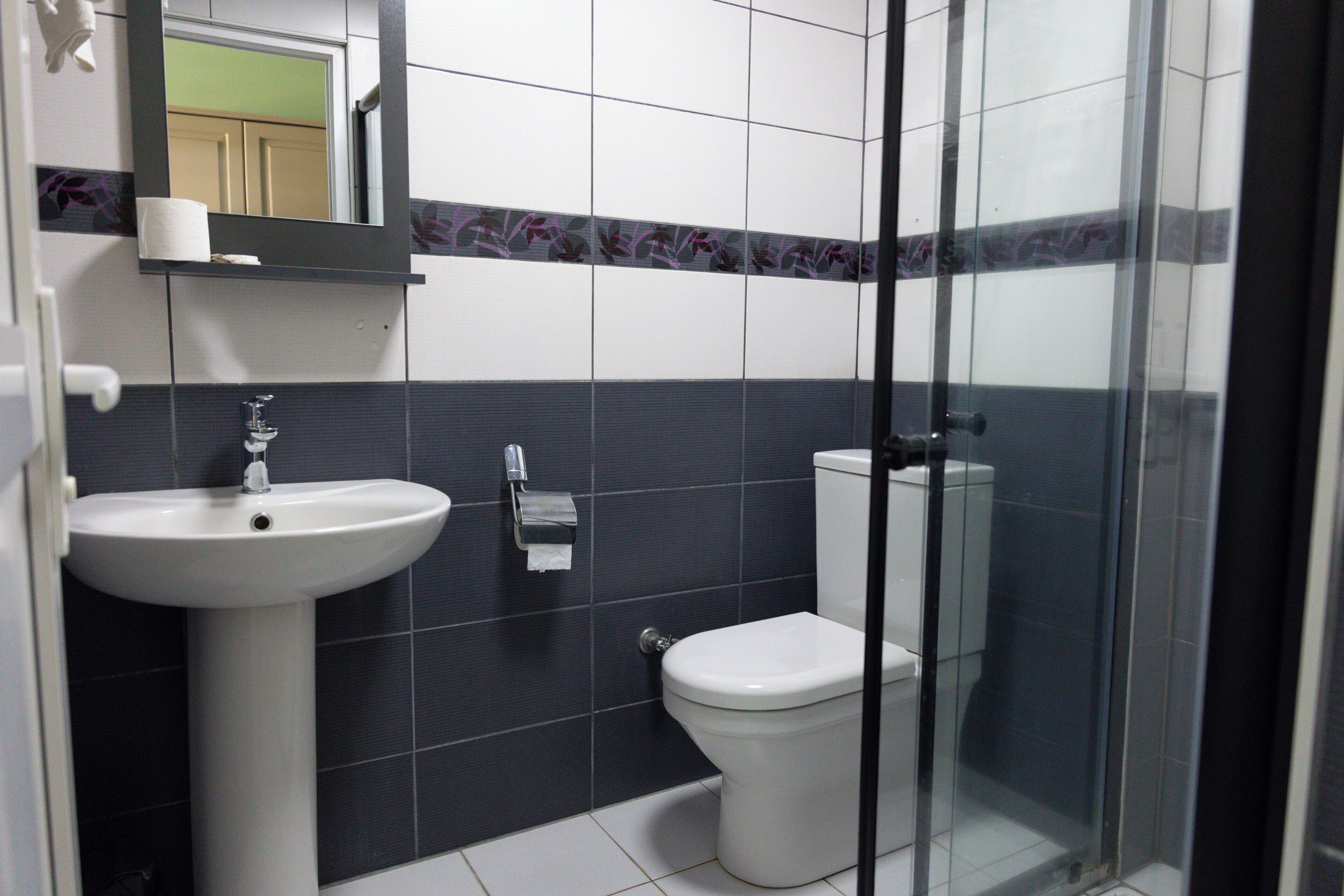 economy double room, 1 double or 2 single beds | bathroom | shower, free toiletries, hair dryer, slippers