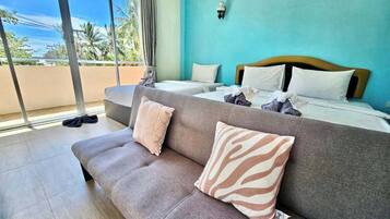 Familienzimmer | Schreibtisch, Verdunkelungsvorhänge, kostenloses WLAN, Bettwäsche