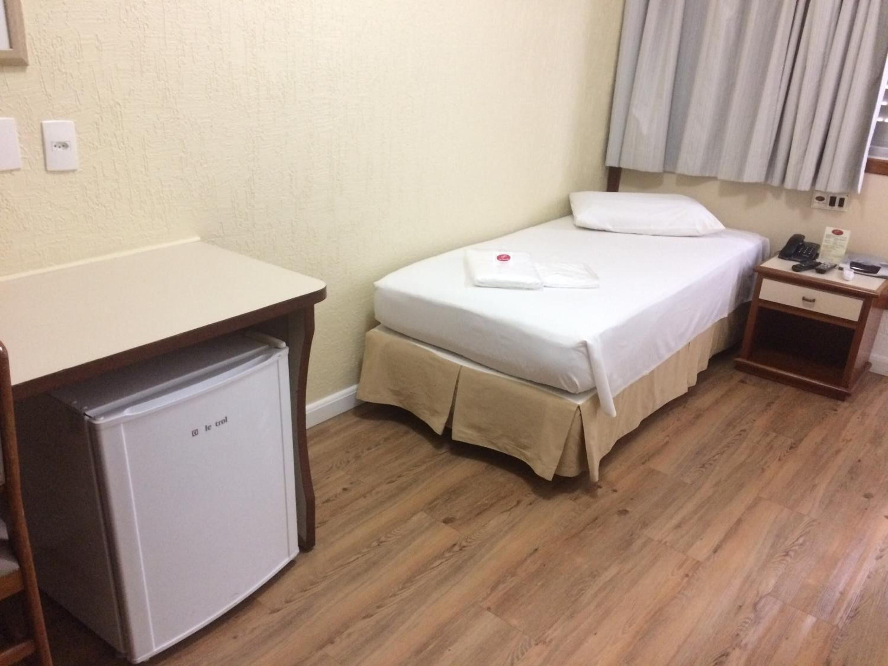 desk, blackout curtains, free wifi