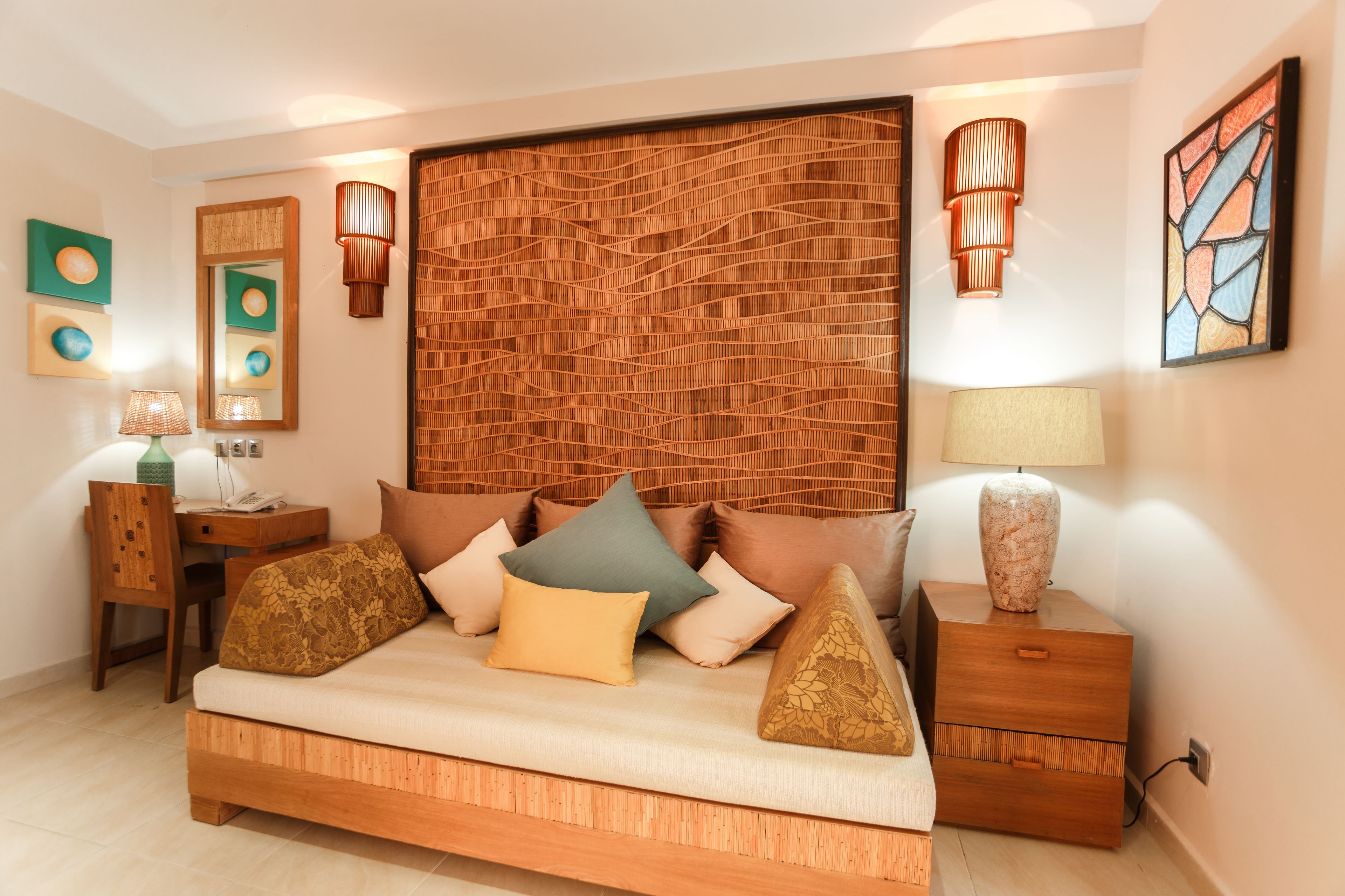 premium suite | living area | 32-inch flat-screen tv with satellite channels, tv