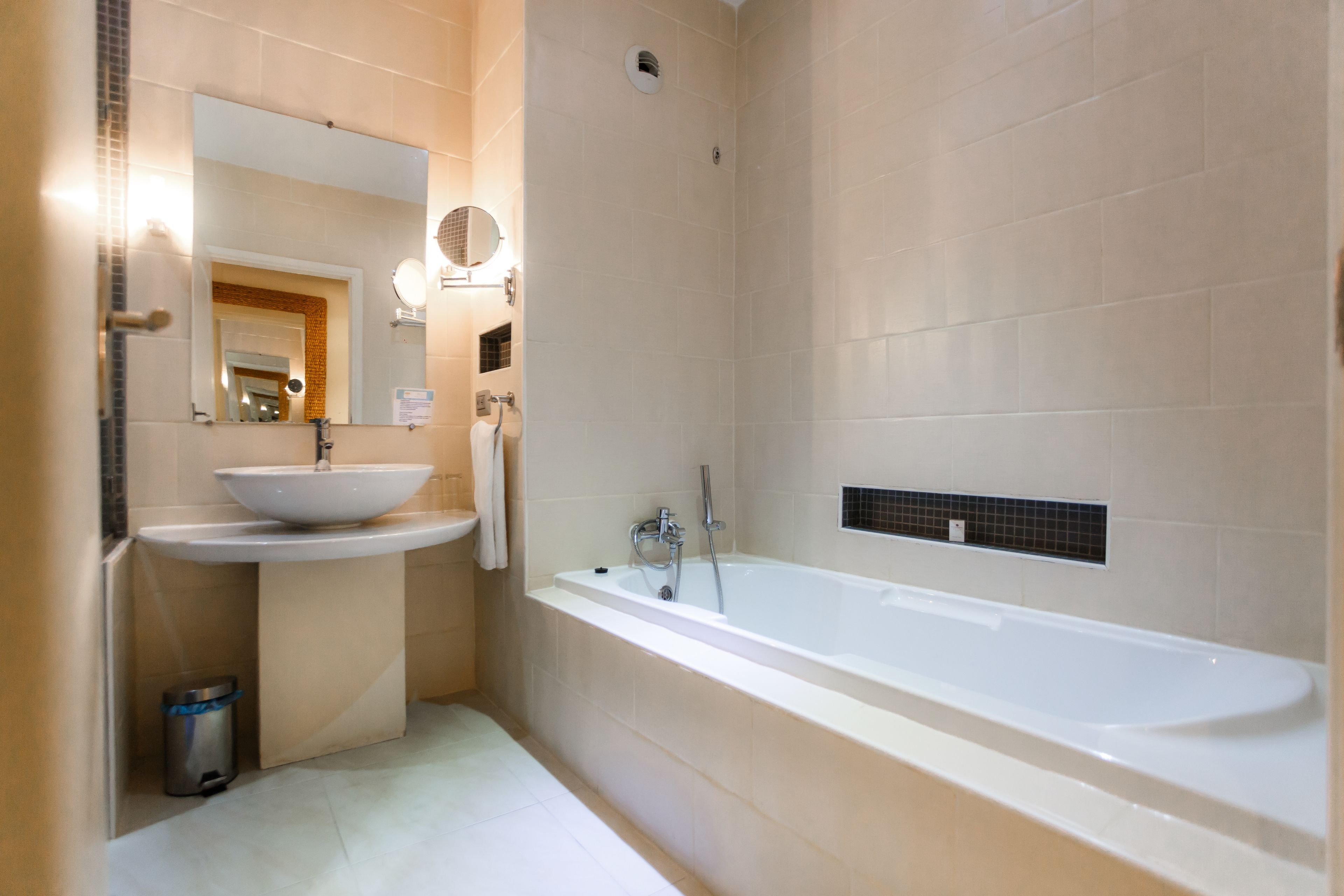 superior room | bathroom | shower, hair dryer, bathrobes, slippers
