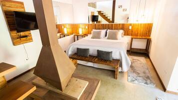 Apartamento superluxo | 1 quarto, frigobar, cortinas blackout, Wi-Fi de cortesia
