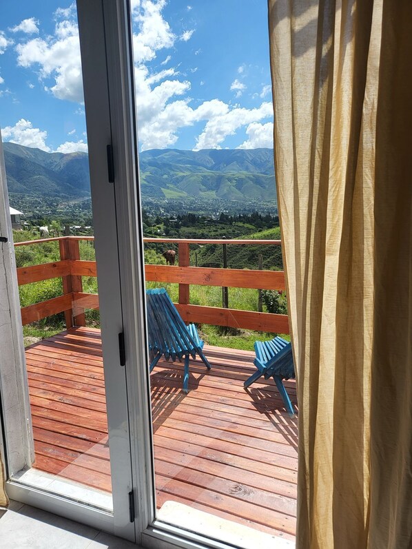 Chalet rustique, vue sur la vallée | Terrasse/patio