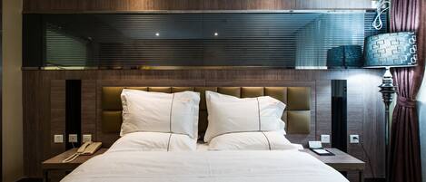 Minibar, desk, blackout curtains, soundproofing