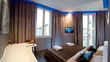 Suite Luxury, 1 camera da letto, balcone | 1 camera, lenzuola Frette, biancheria da letto di alta qualità