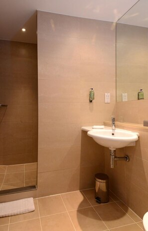 Regadera, amenidades de baño gratuitas, secadora de cabello, toallas 