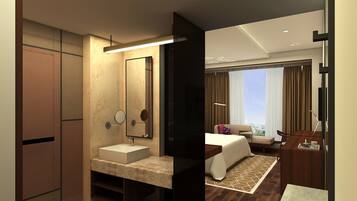 Executive Suite, 1 King Bed | Pillow-top beds, minibar, in-room safe, desk
