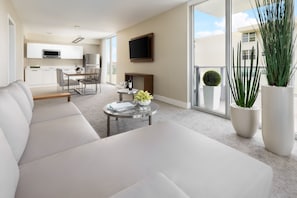 55-inch flat-screen TV with satellite channels, TV - The Altair Hotel Bay Harbor (Bay Harbor Islands)