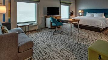 Suite, 1 King Bed, Refrigerator & Microwave (Wet bar) | Premium bedding, in-room safe, desk, laptop workspace